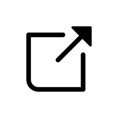 External link icon symbol for apps and websites. link sign and symbol. hyperlink symbol