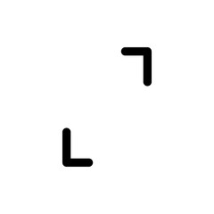 Fullscreen Icon symbol for apps and websites. Expand to full screen sign and symbol. Arrows symbol