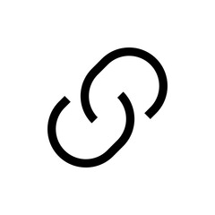 Link icon symbol for apps and websites. Hyperlink chain sign and symbol