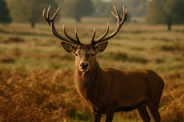 Wild Brown Stag in a London Nature Reserve