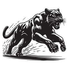 Panther running image vector