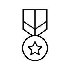 Medal icon. Certified winning award