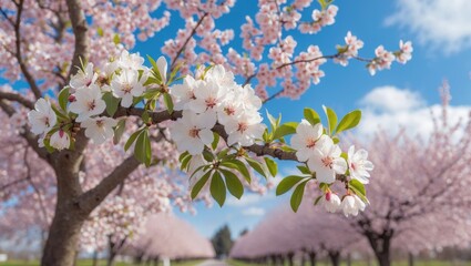 Obraz premium Almond tree in full bloom during February