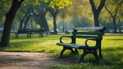 Park Seating Area at the Bank
