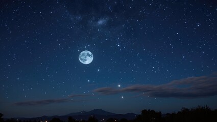 Dark Night Sky with Stars