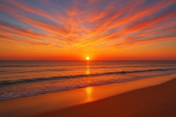 Fototapeta premium Stunning Evening Glow with Vibrant Sky Colors