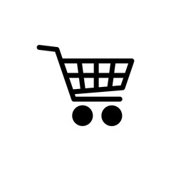 Shopping icon symbol for apps and websites. Shopping cart sign and symbol. Trolley icon