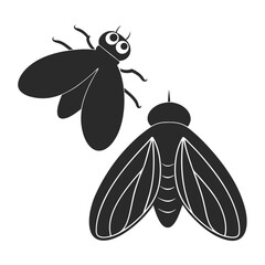 Fly icon isolated on white background