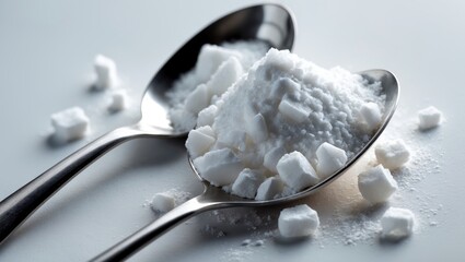 Powdered Sodium Bicarbonate in Two Tablespoons
