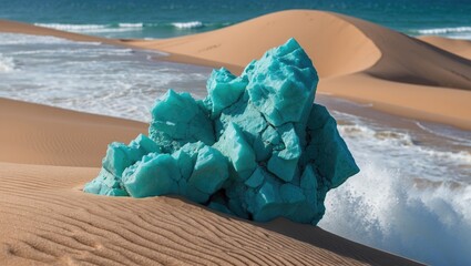 Amazonite hue in desert scenery with wallpaper, background, and texture