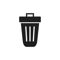 Trash icon symbol for apps and websites. trash can icon. delete sign and symbol.