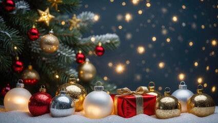 Festive holiday decor for seasonal celebrations and New Year festivities