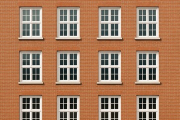 A wall with a window design