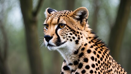 Obraz premium A Cheetah at Dierenrijk Zoo in Mierlo