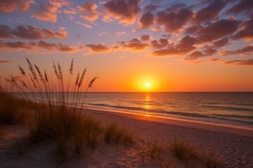 Stunning evening sky over the coast