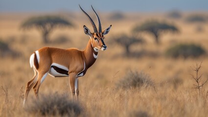 Wild antelope roaming the grasslands of southern Africa