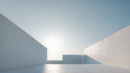 Obraz premium Designs and scenery featuring a sleek white structure against a bright sky
