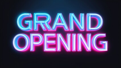 Grand opening neon sign template for branding and marketing purposes