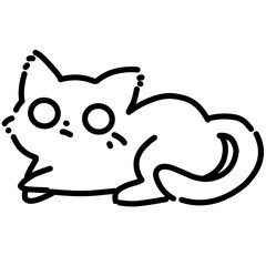 coloring book cartoon character cat line art outline 