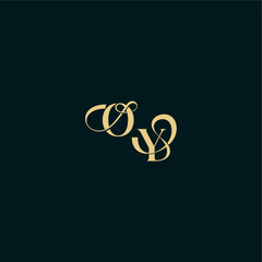 bold concept design elegant and curvy style monogram OY wedding logo initial letter