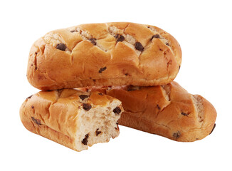 Chocolate Baked Bread cut out isolated transparent background