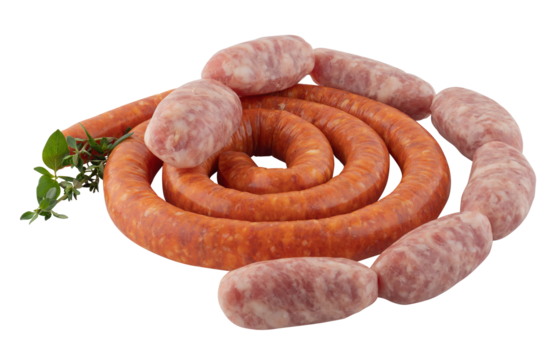 circle sausage rolls cut out isolated transparent background