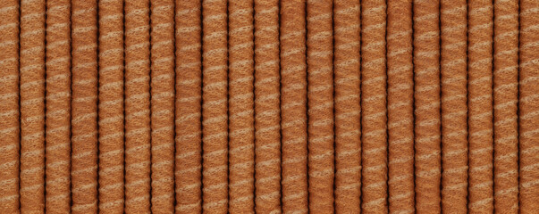 cookie sweet crispy wafer tube texture or pattern for background