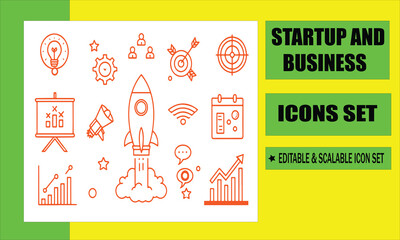 Startup Business Icon Set 