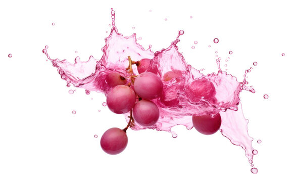 PNG  Grapes with pink splash falling plant biochemistry.