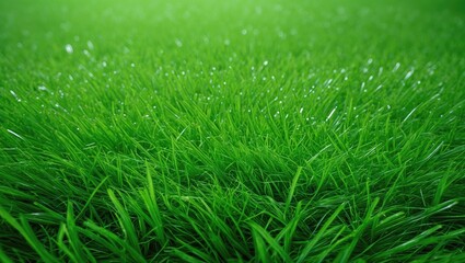 Fototapeta premium Green grass seamless background with a continuous and uniform pattern.