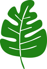 Tropical Green Botanical Leaf Clipart Set