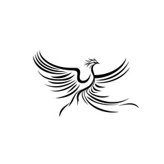 icon of phoenix representing resurrection and mythical creatures 