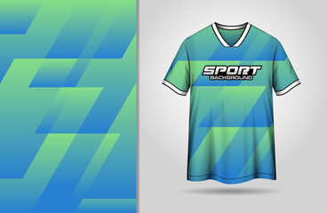 Sport jersey gradient blue green background