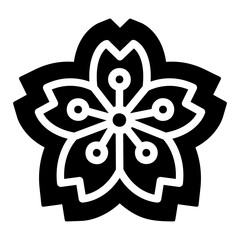 cherry blossom Solid icon