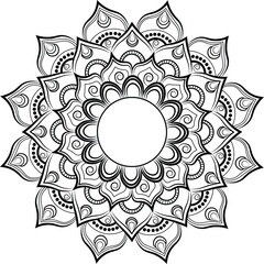 Ornamental mandala pattern vector background