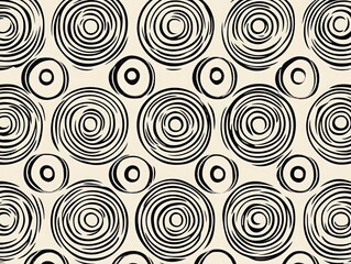 Fototapeta premium Intricate Pattern of Concentric Circles in a Grid Layout