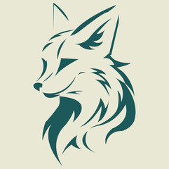 Fox vector head icon