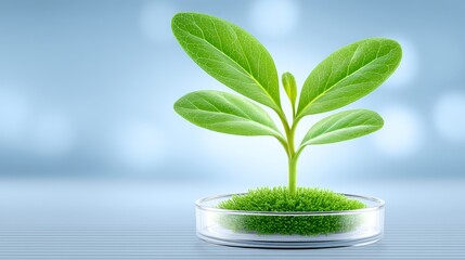 Innovative lab-grown plant foods laboratory setting closeup photography scientific environment nature concept