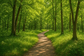 Fototapeta premium A Journey Along a Forest Trail