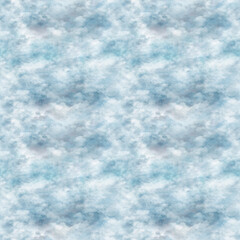 Beautiful blue and gray clouds, paved tessellation seamless pattern.Watercolor digital illustration. For fabric,textiles, wrappers, covers, prints, clothing, souvenirs, accessories