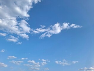 blue sky with clouds.
view of the blue sky with white clouds of fantastic shape