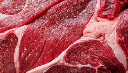 detailed texture of raw meat highlighting its surface and natural color variations