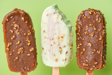 chocolate ice cream on a stick