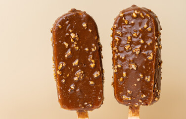 chocolate ice cream on a stick
