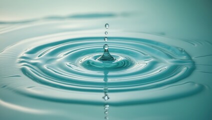 Blue and aqua water surface design featuring wave patterns and reflections