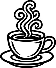 coffee vector illustration, isolated on white