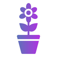 flower pot Gradient icon