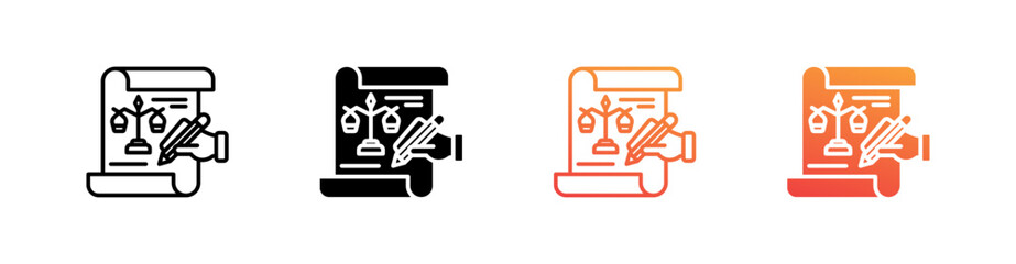 Covenant Multiple Style Icon Set Vector 