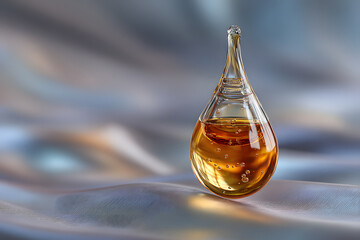 Cosmetic serum Oil drop on Saggy skin cell, Skin Repair, moisturizer, collagen serum, advertising background ready to use, 3D rendering