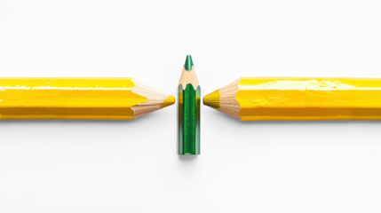 Vibrant pencils display with bold contrast